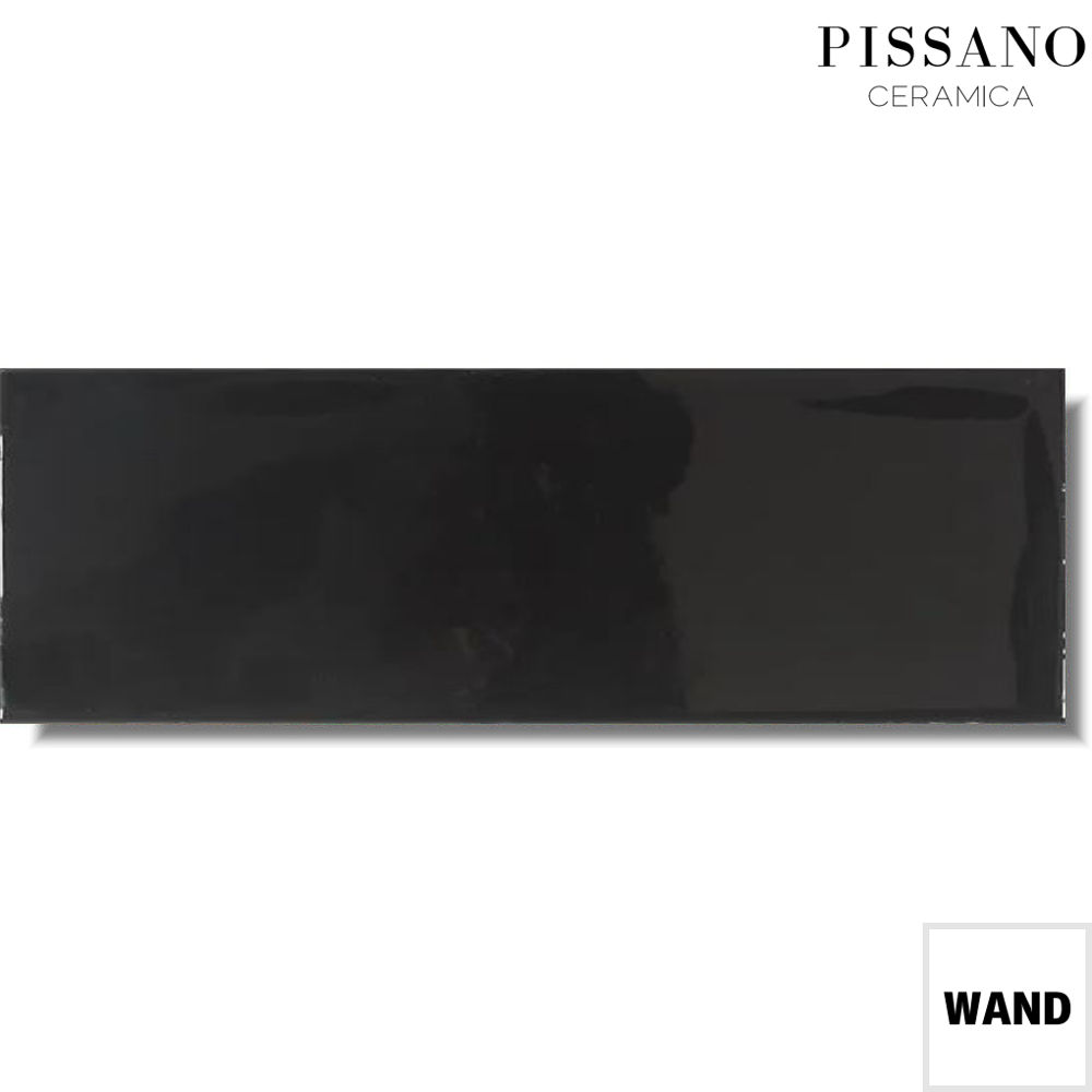 Wandfliese Alboran negro brillo von Pissano Ceramica